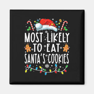 Meest waarschijnlijk om Santas Cookies Family Kers Magneet