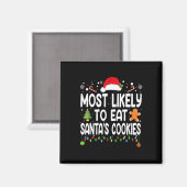Meest waarschijnlijk om Santas Cookies Family Kers Magneet (Voorkant / Achterkant)