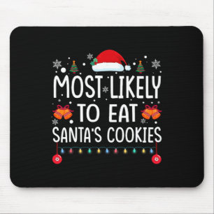 Meest waarschijnlijk om Santas Cookies Family Kers Muismat