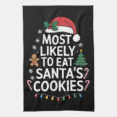 Meest waarschijnlijk om Santas Cookies Family Kers Theedoek (Verticaal)