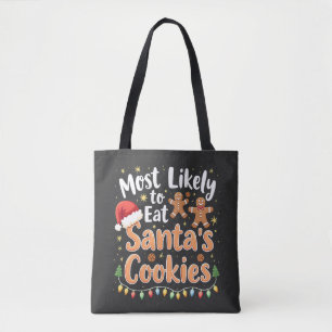 Meest Waarschijnlijk om Santa's Koekjes Santa Hoed Draagtas