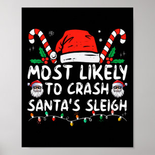 Meest waarschijnlijk om te crashen Santa's Sleigh  Poster