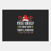 Meest waarschijnlijk om te dansen met Santa's rend Inpakpapier Vel (Voorkant)