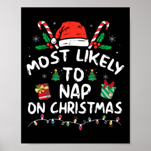 Meest waarschijnlijk om te dutten op kerst familie poster