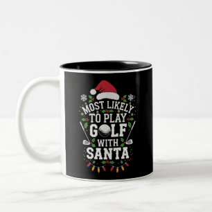 Meest waarschijnlijk om te golfen met Kerstman fam Tweekleurige Koffiemok