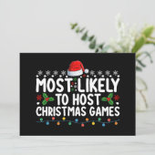 Meest waarschijnlijk om te hosten Christmas Games  Kaart (Staand voorkant)