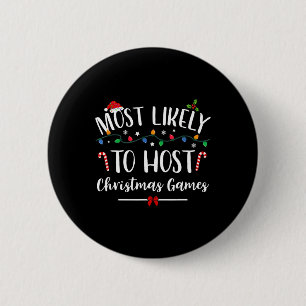 Meest waarschijnlijk om te hosten Kerstmis spellet Ronde Button 5,7 Cm