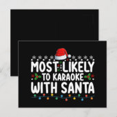 Meest waarschijnlijk om te karaoke met Kerstmis Briefkaart (Voorkant / Achterkant)
