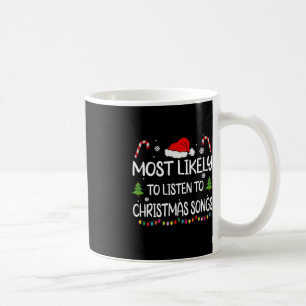 Meest waarschijnlijk om te luisteren naar kerstlie koffiemok