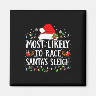 Meest waarschijnlijk om te racen Santa's slee Kers Magneet