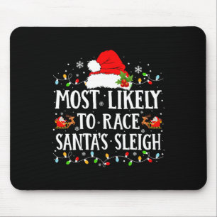 Meest waarschijnlijk om te racen Santa's slee Kers Muismat