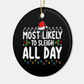 Meest waarschijnlijk om te sleeën de hele dag snee keramisch ornament (Links)