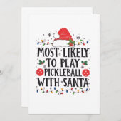 Meest waarschijnlijk om te spelen Pickleball met d Kaart (Voorkant / Achterkant)