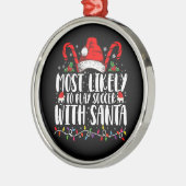 Meest waarschijnlijk om te voetballen met Kerstmis Metalen Ornament (Links)