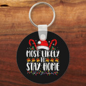 Meest waarschijnlijk om thuis te blijven familie k sleutelhanger (Voorkant)
