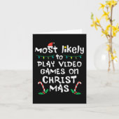 Meest waarschijnlijk spelen Video Game Kerstmis fa Kaart (Gele Bloem)