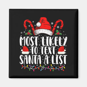 Meest Waarschijnlijk Tekst Santa Een Lijst Overeen Magneet