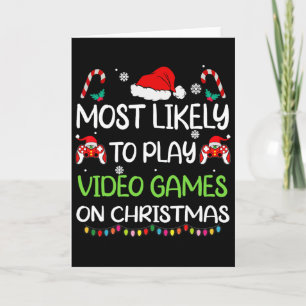 Meest Waarschijnlijk Video Games Kerstmis Familie Kaart