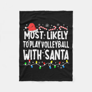 Meest waarschijnlijk volleybal spelen met Santa Ma Fleece Deken