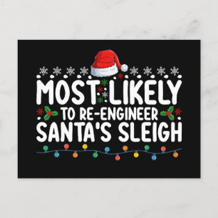 Meest waarschijnlijk zijn ingenieur Santas Santas Briefkaart