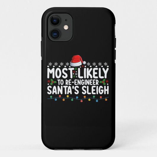 Meest waarschijnlijk zijn ingenieur Santas Santas Case-Mate iPhone Case (Achterkant)