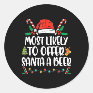 Meest waarschijnlijke kerstcadeautjes voor de kers ronde sticker