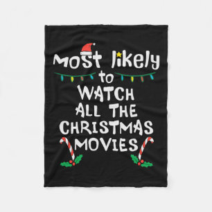 Meest waarschijnlijke kerstfilms bekijken Matc Fleece Deken
