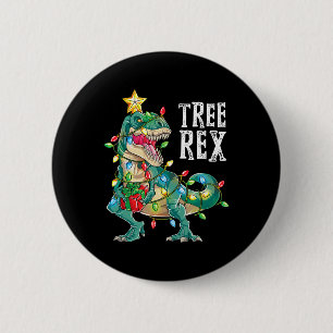 Meest Wonderbaarlijke Kerst Co Dinosaur Kerstboom Ronde Button 5,7 Cm