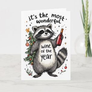 Meest Wondere Wein van het Jaar Wasbeer Feestdagen Kaart