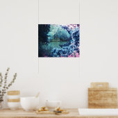 Meestal blauwe lagoon poster (Keuken)