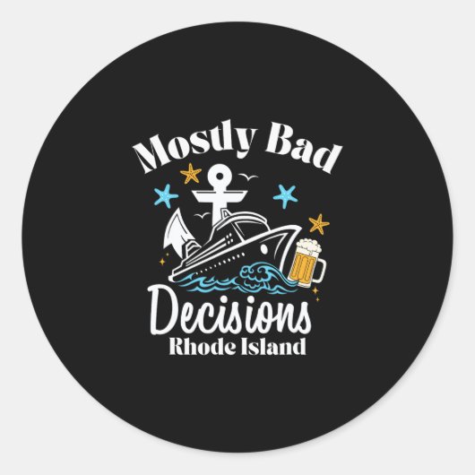 Meestal D Beslissingen Rhode Island Spring Break Ronde Sticker (Voorkant)