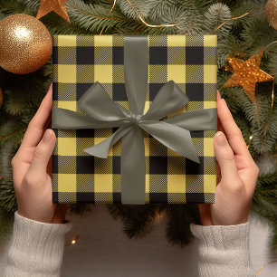 Meestal geel kerstfeest cadeaupapier