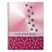 Meestal Gepersonaliseerd u Dog Paw Print en Glitte Notitieboek (Voorkant)