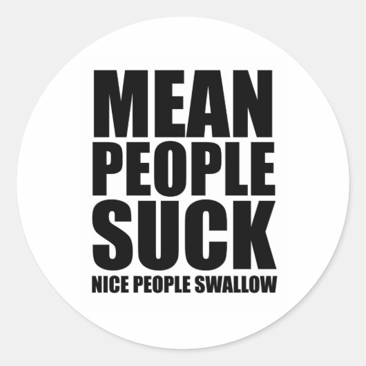 Meestal is het klote volk ronde sticker (Voorkant)