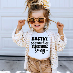 Meestal lief soms sassy Schattige vet statement T-shirt