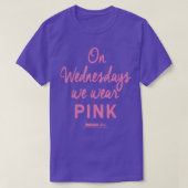 Meestal meisjes op woensdag Draag we roze script T-shirt (Design voorkant)