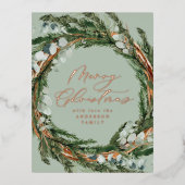 Meestal met minimale waterverf voor kerstmis folie feestdagen briefkaart (Voorkant)