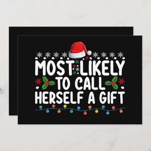 Meestal noemt ze zichzelf een kerstcadeau kaart (Voorkant / Achterkant)