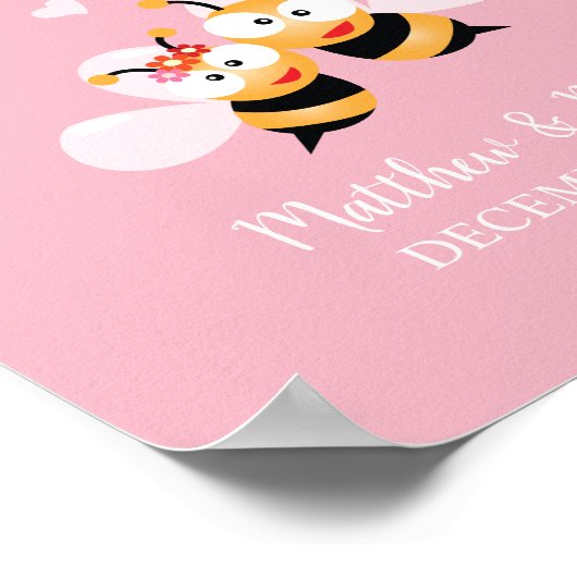 Meestal om een pastel-roze bruiloft welkomstbord t poster (Hoek)