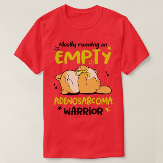Meestal op lege Adenosarcoma Warrior T-shirt (Design voorkant)