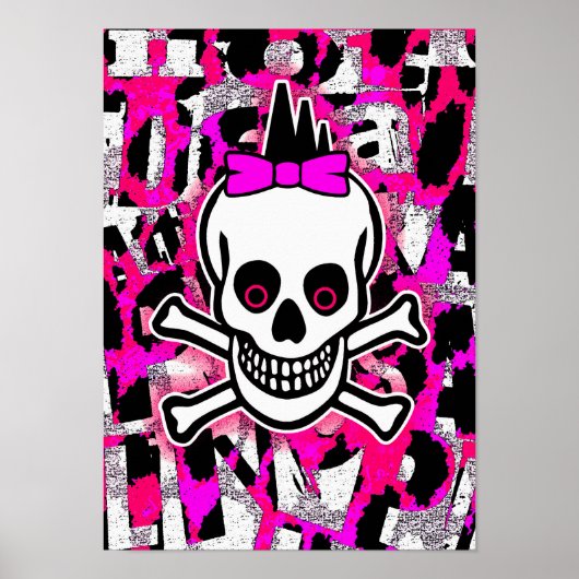 Meestal Punk schedel Poster (Voorkant)