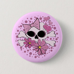 Meestal Punk schedel Ronde Button 5,7 Cm