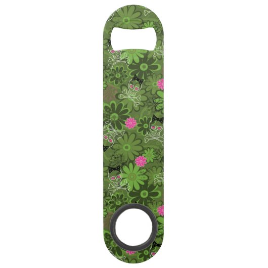 Meestal Punk Skulls op de achtergrond van de Vloer Speed Flessenopener (Voorkant)