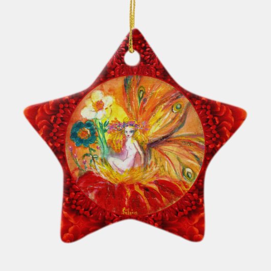 MEESTAL VAN DE RODE Fantasy Star Keramisch Ornament (Voorkant)