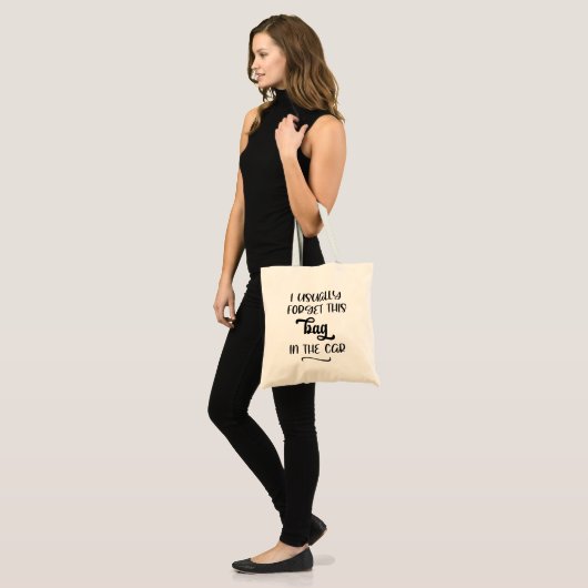 Meestal vergeet ik deze tas in Car Funny Canvas ta (Voorkant (model))
