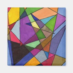 "Meestal werkt" Abstract Art Magnet Magneet