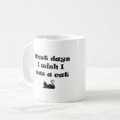 Meestal wou ik dat ik een kat was koffiemok (Voorkant links)