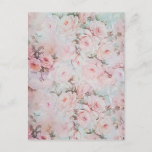 Meestal zwarte tinten roze boho land floral briefkaart