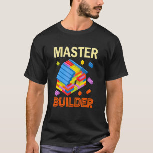 Meester Bouwer Bakstenen Jongens Bouwblokken T-shirt