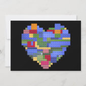 Meester Bouwer Blok Baksteen Hart Valentin Feestdagenkaart (Voorkant)